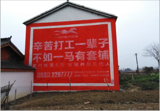玉林一马光彩墙体广告